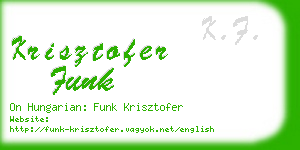 krisztofer funk business card